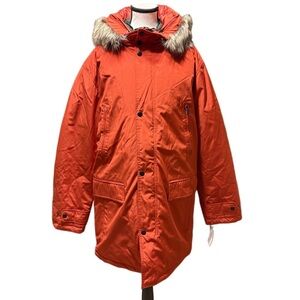 London Fog Vibrant Orange Hooded Jacket